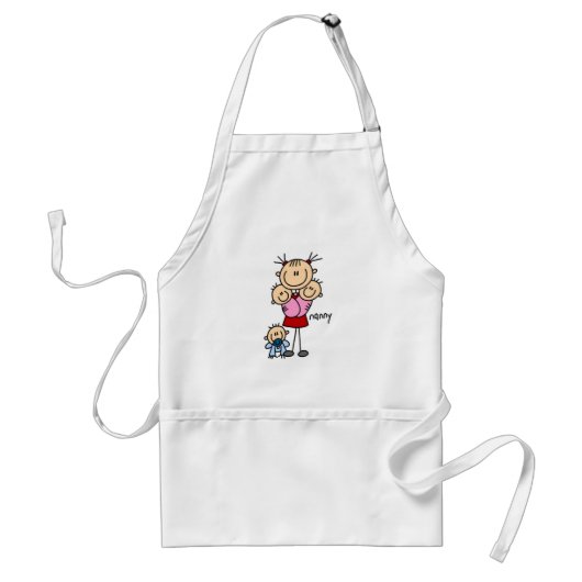 Nanny Stick Figure Standaard Schort (Voorkant)