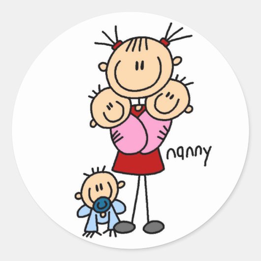 Nanny Stick Figuur Sticker (Voorkant)