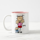 Nanny Stick Figuur Tweekleurige Koffiemok (Links)
