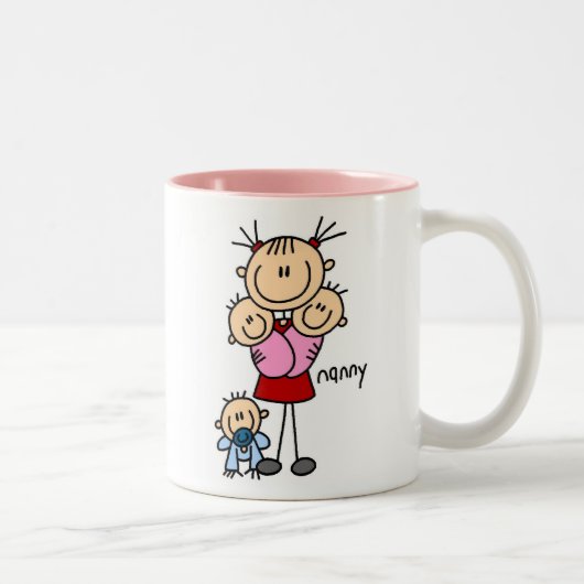 Nanny Stick Figuur Tweekleurige Koffiemok (Rechts)