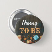 Nanny to Be Herfst Pumpkins Baby shower Button (Voorkant /achterkant)