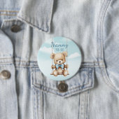 Nanny To Be Teddybeer Schommel Ronde Button 7,6 Cm (In situ)