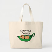 Nanny Twins Pod Grote Tote Bag (Voorkant)