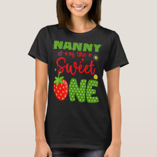 Nanny van de verjaardag een aardbei 1e fruit bd t-shirt