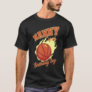 Nanny van de verjaardag jongen basketbal familie b t-shirt