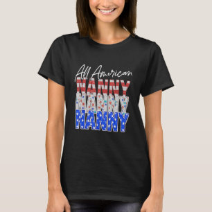 Nanny vierde van juli kostuum alle Amerikaanse nan T-shirt