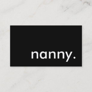 nanny. visitekaartje