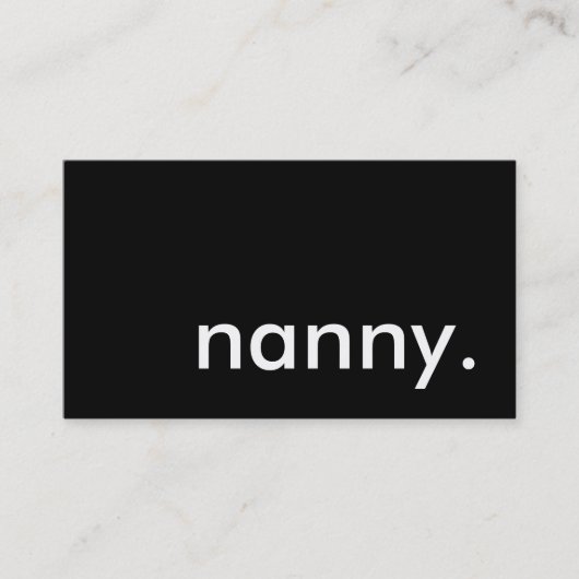 nanny. visitekaartje (Voorkant)