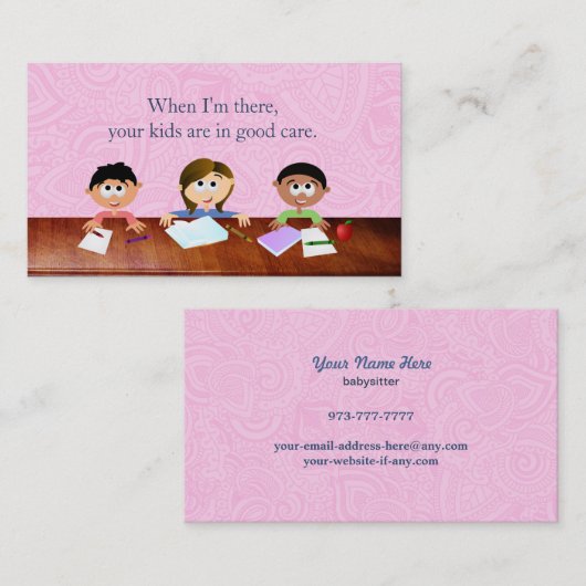 Nanny Visitekaartjes (Voorkant / Achterkant)