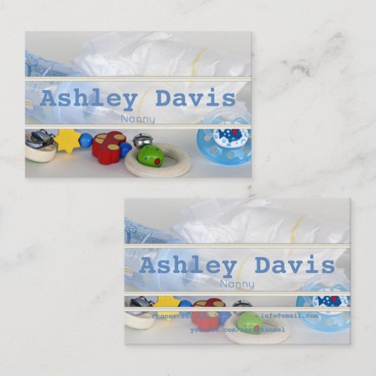 Nanny visitekaartjes (Voorkant / Achterkant)