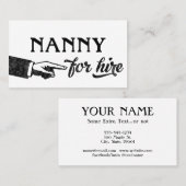 Nanny Visitekaartjes - Koel Vintage (Voorkant / Achterkant)