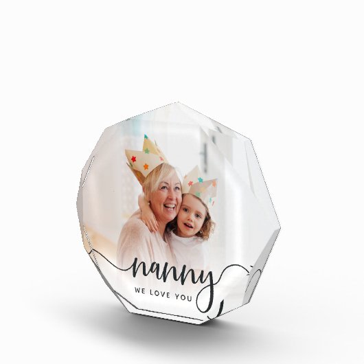 Nanny We houden van je | Grandma Script Overlay Fotoblokken (Rechts)