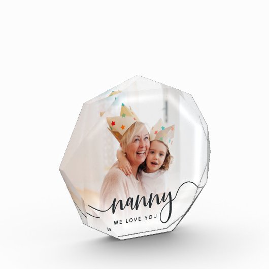 Nanny We houden van je | Grandma Script Overlay Fotoblokken (Links)
