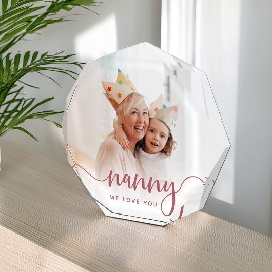 Nanny We houden van je | Grandma Script Overlay Fotoblokken