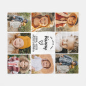 Nanny We houden van je hart Moderne fotocollage Fleece Deken (Voorkant (Horizontaal))