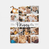 Nanny We houden van je hart Moderne fotocollage Fleece Deken (Voorkant)