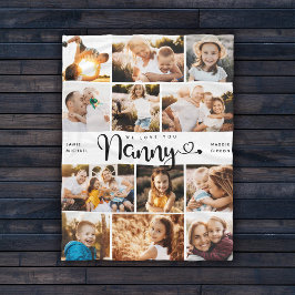 Nanny We houden van je hart Moderne fotocollage Fleece Deken
