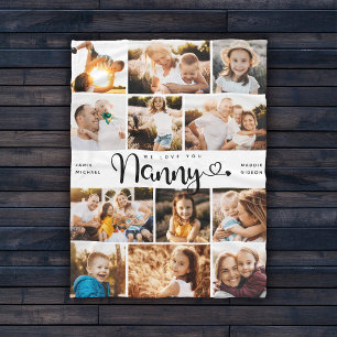 Nanny We houden van je hart Moderne fotocollage Fleece Deken