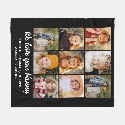 Nanny We love you 9 fotocollage Fleece Deken (Voorkant (Horizontaal))