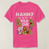 Nanny Wild One Zoo Birthday Safari Oerwoud A T-shirt (Design voorkant)