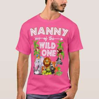 Nanny Wild One Zoo Birthday Safari Oerwoud A T-shirt