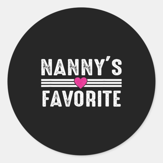 Nanny's Favorite  Ronde Sticker (Voorkant)
