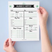 Nanny's Notes Babysitter Notes Flyer (Hand)