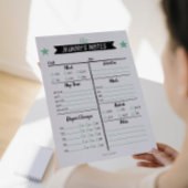 Nanny's Notes Babysitter Notes Flyer