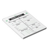 Nanny's Notes Babysitter Notes Notitieblok (Schuin)