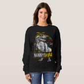 Nannysaurus Leopard Rex Dinosaur Nanny Saurus Moth Trui (Voorkant volledig)