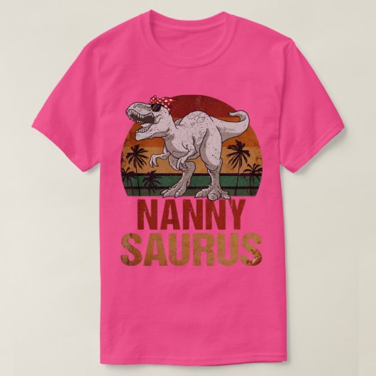 Nannysaurus T Rex Dinosaur Nanny Saurus  T-shirt (Design voorkant)