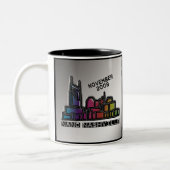 NaNo 2009 Jumbo-Mok Tweekleurige Koffiemok (Links)