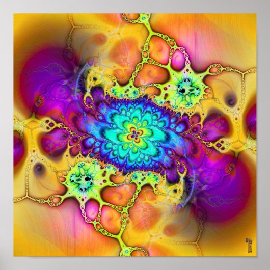 Nano-cellulaire aanpassingen V 1 (12-12) Kunstafdr Poster (Voorkant)