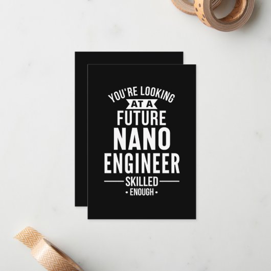 NANO engineer gift Notitiekaartje (Voorkant / Achterkant in situ)