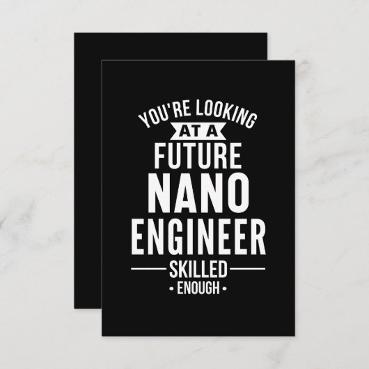 NANO engineer gift Notitiekaartje (Voorkant / Achterkant)