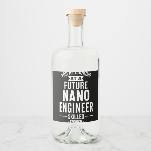 NANO-technicus cadeau Likeurfles Etiket (Voorkant)