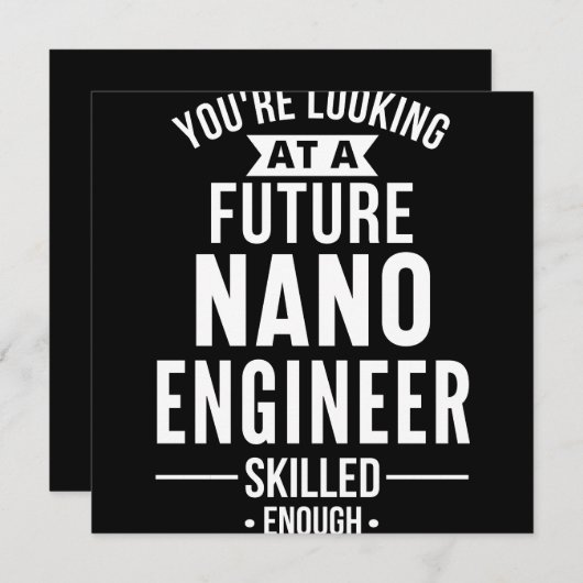 NANO-technicus cadeau Save The Date (Voorkant / Achterkant)