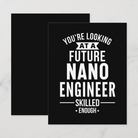 NANO-technicus cadeau Save The Date (Voorkant / Achterkant)