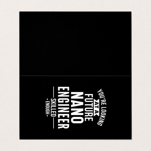 NANO-technicus cadeau Visitekaartje (Buitenkant ongevouwen)