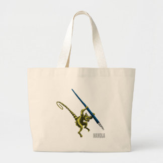 NaNoLA - Lemur met vulpen Grote Tote Bag