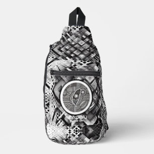 Nanometerplated geometrisch land Taiwan Monogram Sling Bag