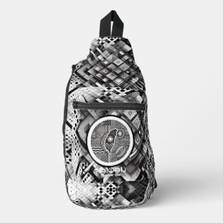 Nanometerplated geometrisch land Taiwan Monogram Sling Bag