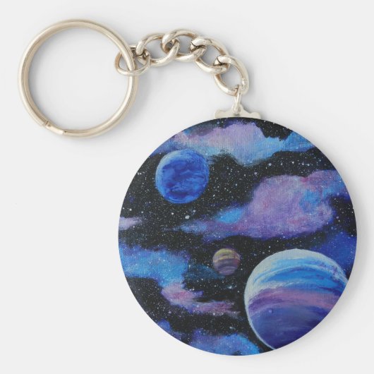 Nanosecond Space Stars Nebula Sleutelhanger (Voorkant)