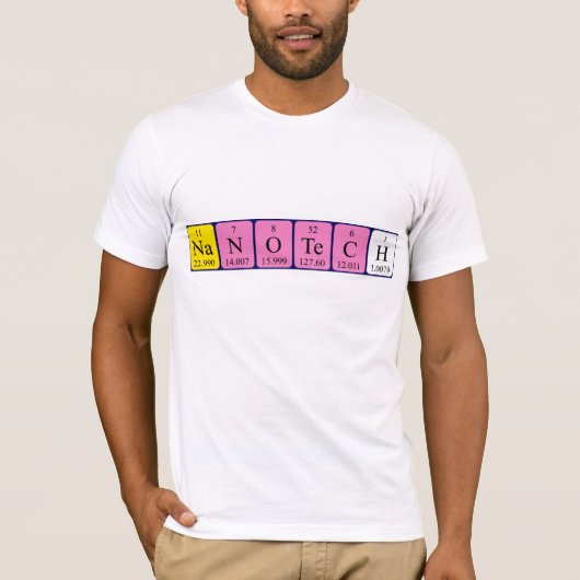 Nanotech periodieke lijstnaam shirt (Voorkant)