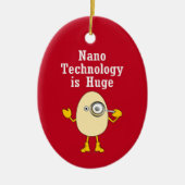 Nanotechnologie eierkop keramisch ornament (Voorkant)
