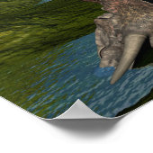 Nanotyrannus die dode triceratops eet poster (Hoek)