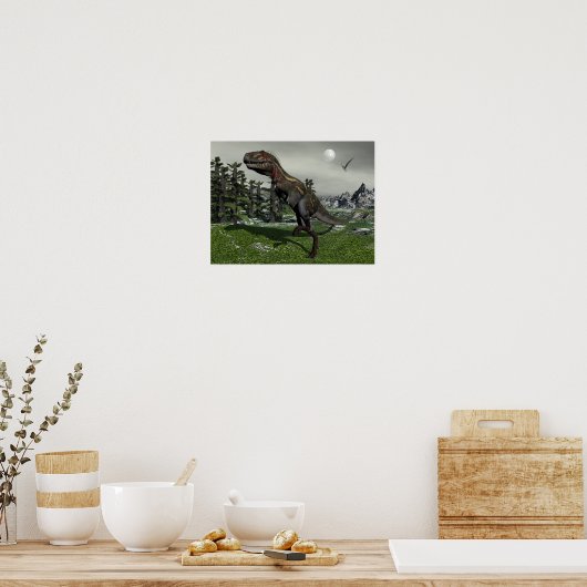 Nanotyrannus dinosaur - 3D rendering Poster (Keuken)
