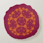 Nanowetenschap Fullerene Rond Kussen (Achterkant)