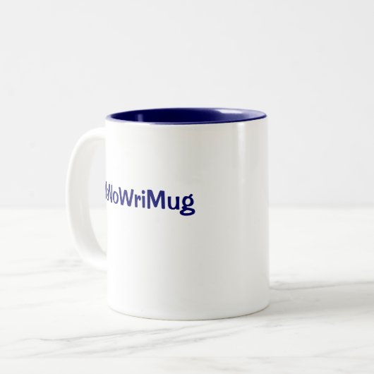 NaNoWriMo-Mok Tweekleurige Koffiemok (Voorkant links)