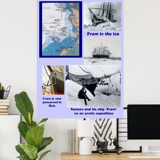 Nansen's Voyages Poster (Thuiskantoor)